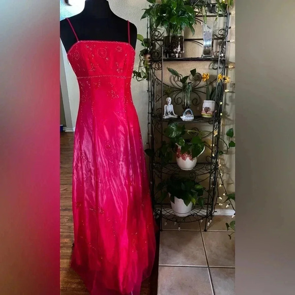 Blondie Nites Women's Red and Pink Dress - Picture 4 of 8